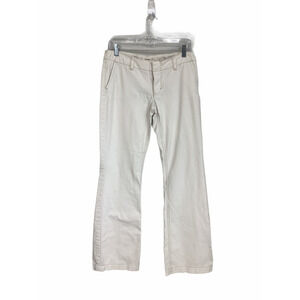 Express Chino White Wide-Leg Casual Pants 6 Long